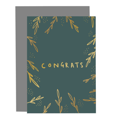 Greenery Congrats Card | Old English Company | Congratulations