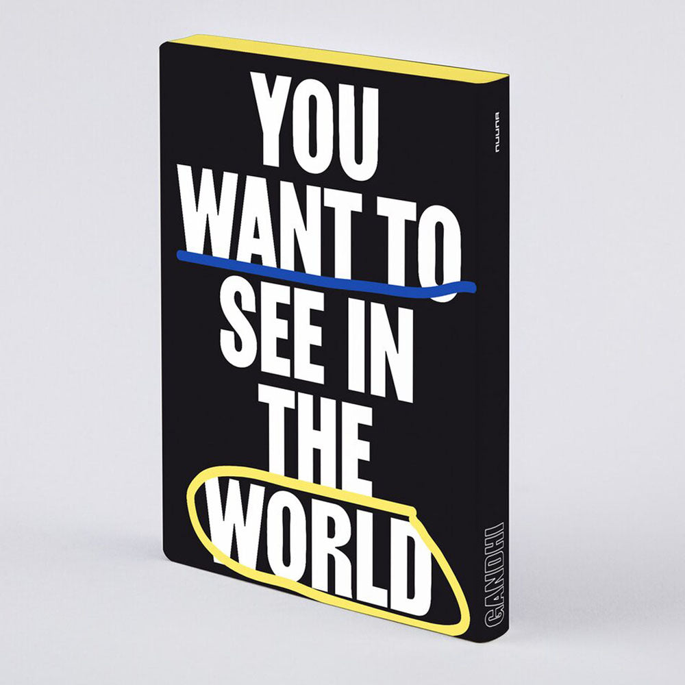 You Must Be The Change Graphic Notebook | nuuna | Dotted Notebooks