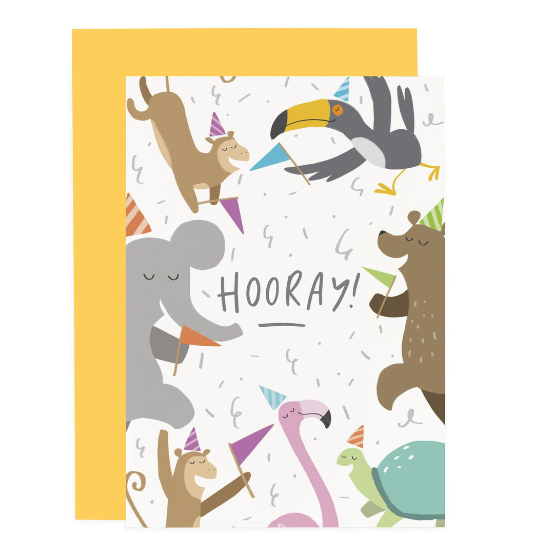 Party Animals Hooray Birthday Card | Old English Company | Birthday