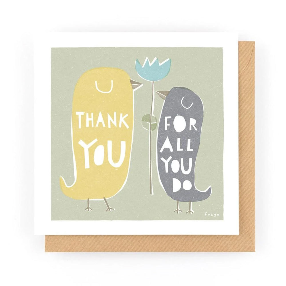 Thank You for All You Do Card | Freya Art & Design | Thank You