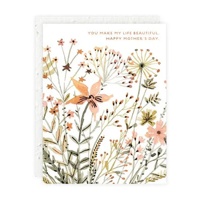 Wildflowers Mother's Day Card | Seedlings | Mom + Dad