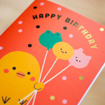 Balloons Happy Birthday Card | Niniwanted | Birthday