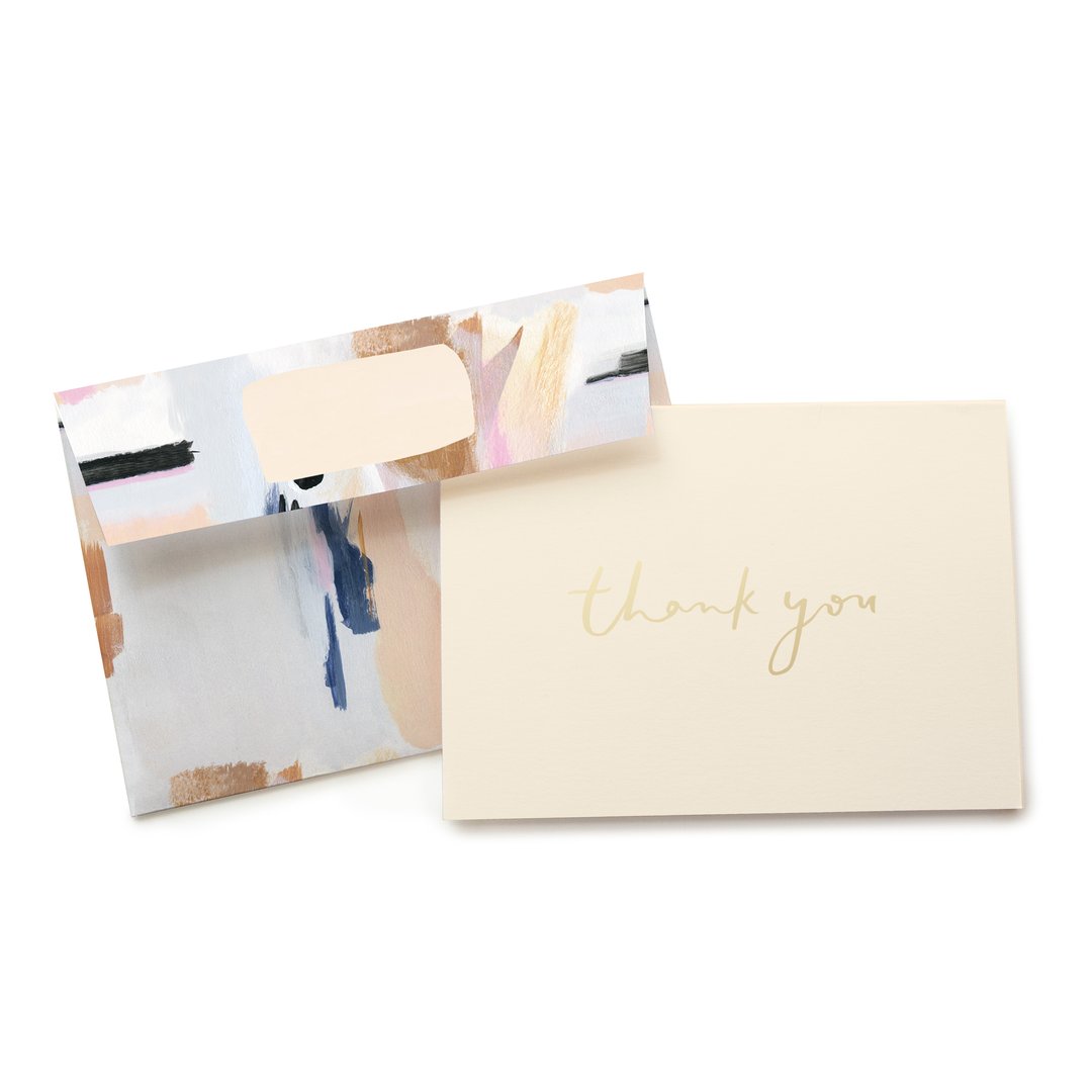Blue Abstract Thank You Card Box Set | Our Heiday | Thank You Card Sets