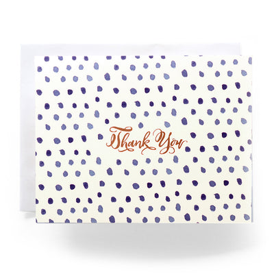 Blue Polka Dot Thank You Card Set | Antiquaria | Thank You Card Sets