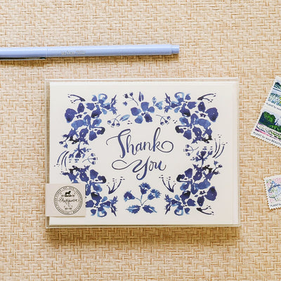 Blue Wildflower Thank You Card Set | Antiquaria | Thank You Card Sets