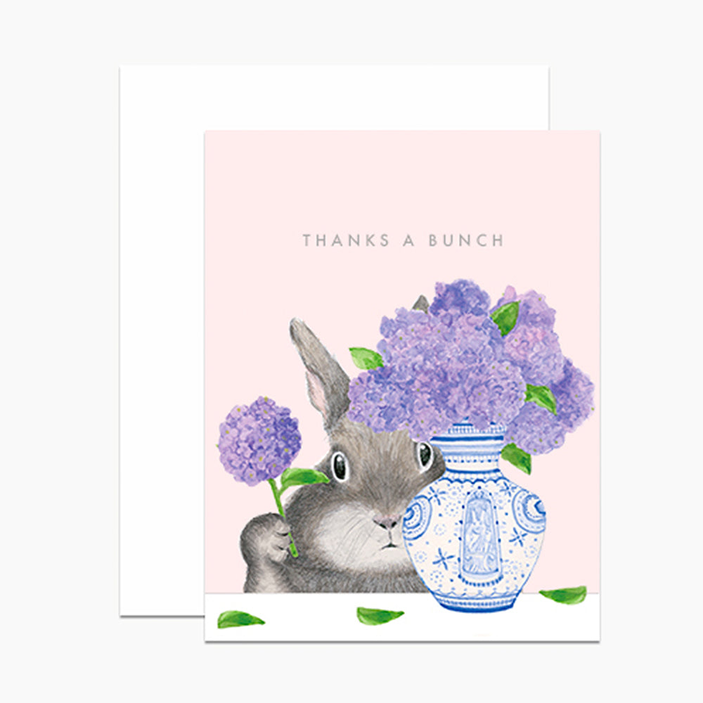 Bunny Arranging Lilacs Thank You Card | Dear Hancock | Thank You