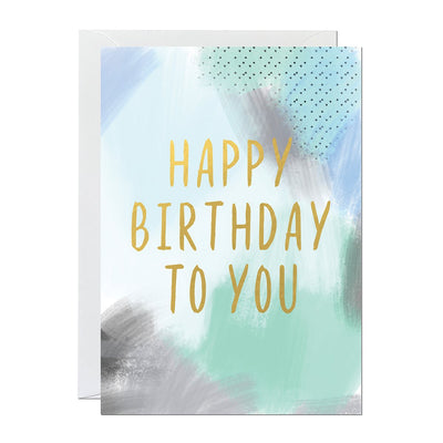Green Painted Skies Birthday Card | Ricicle Cards | Birthday