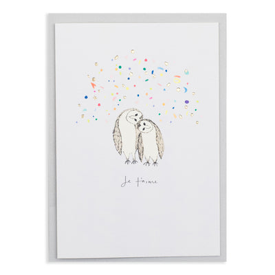 Je t'Aime Valentine Owls Card | Katie Housley | Friendship + Love