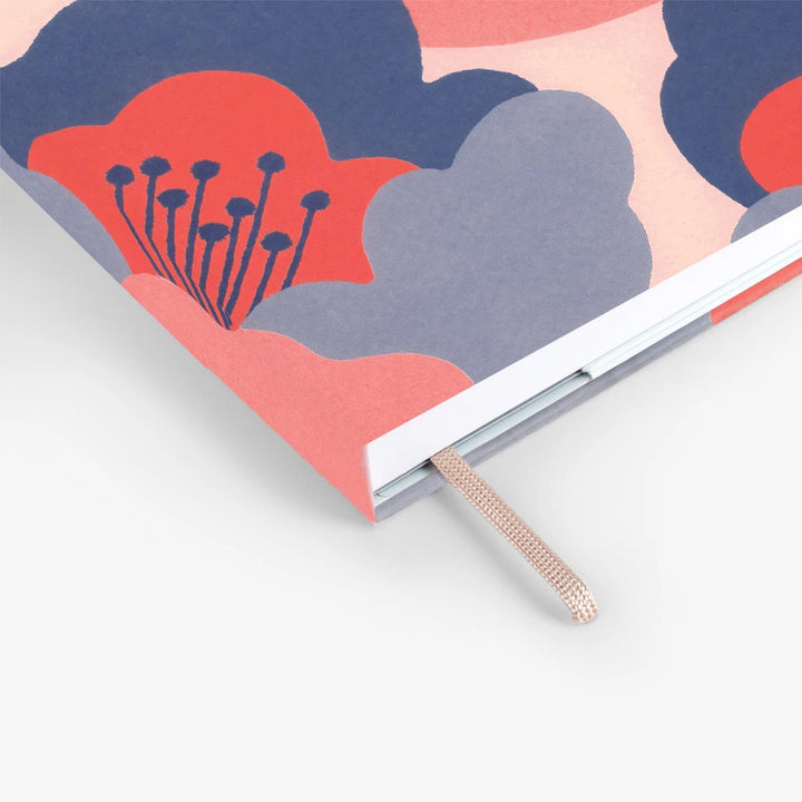 Camellia Threadbound Notebook with dotted pages | Mossery | Dotted Notebooks