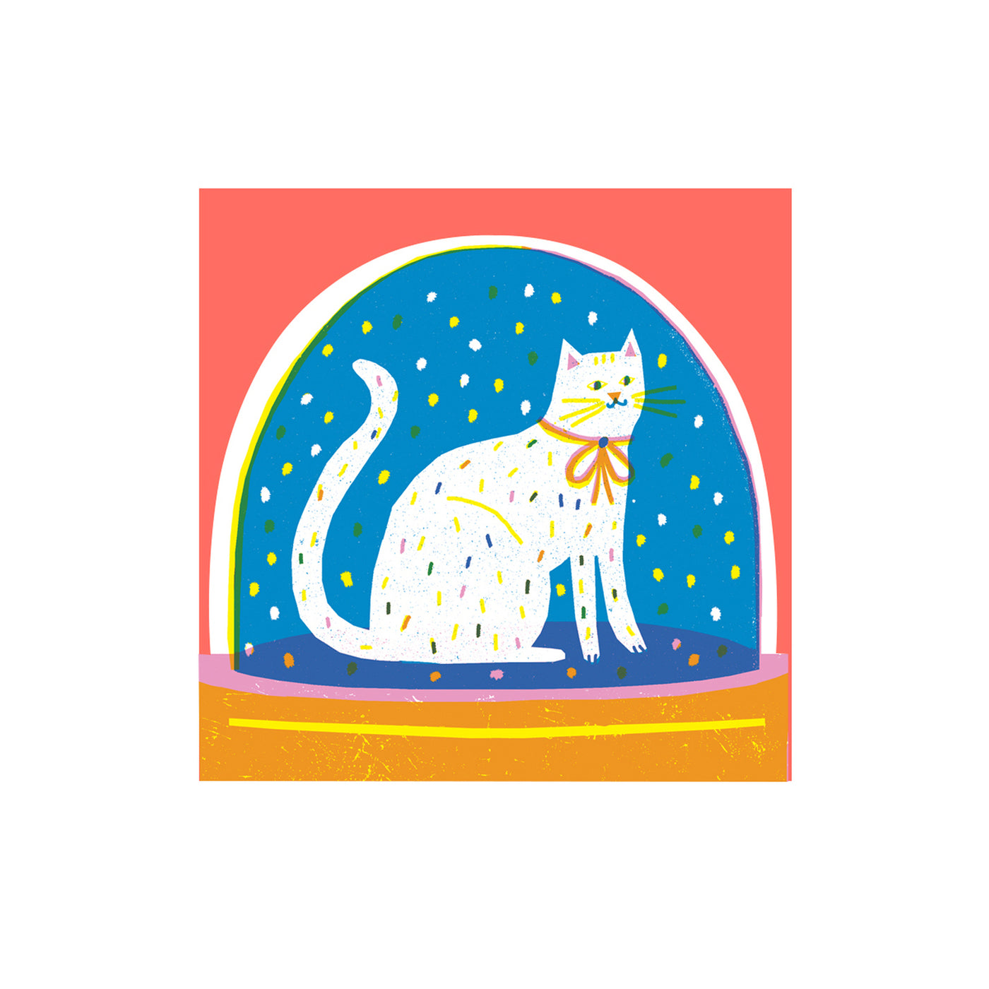 Cat Snowglobe Card | The Printed Peanut | Everyday