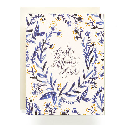 Cobalt & Canary Mother's Day Card | Antiquaria | Mom + Dad