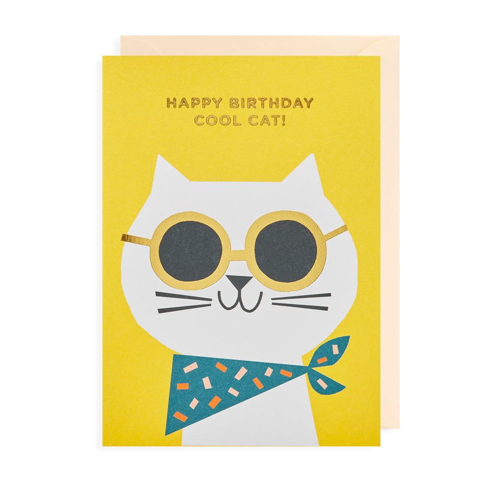 Happy Birthday Cool Cat Card | Lagom Design | Birthday