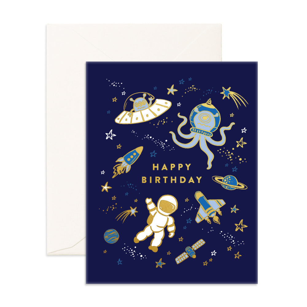 Space Happy Birthday Card | Fox & Fallow | Birthday
