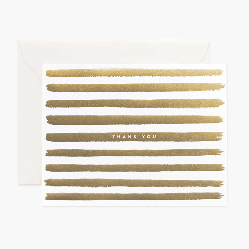 Gold Stripes Thank You Card | Rifle Paper Co | Thank You