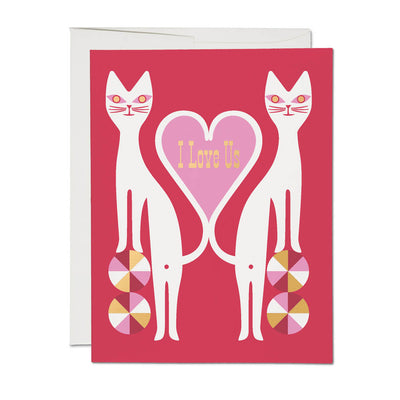 I Love Us Cat Card | Red Cap Cards | Friendship + Love