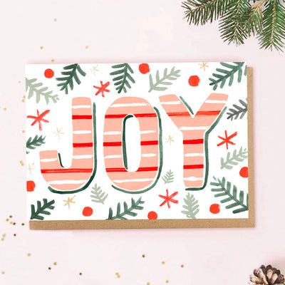 Joy Christmas Cards Set (6 cards)