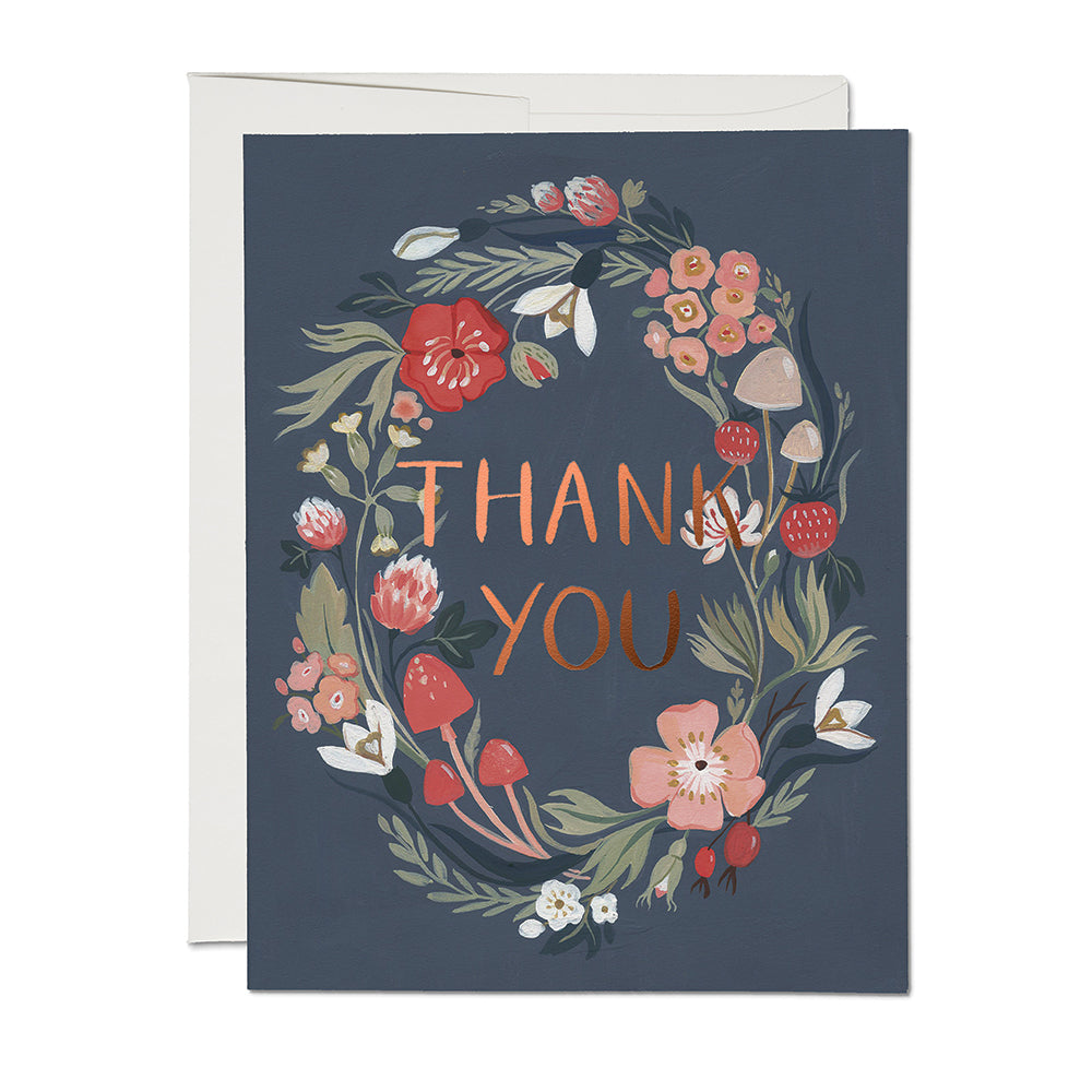 Forest Blue Thank You Card | Red Cap Cards | Thank You