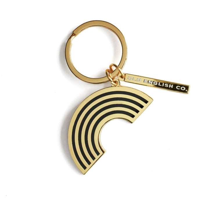 Gold Rainbow Keyring | Old English Company | Keyrings
