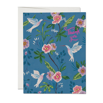 Blue Hummingbird Thank You Card Set | Red Cap Cards | Thank You Card Sets