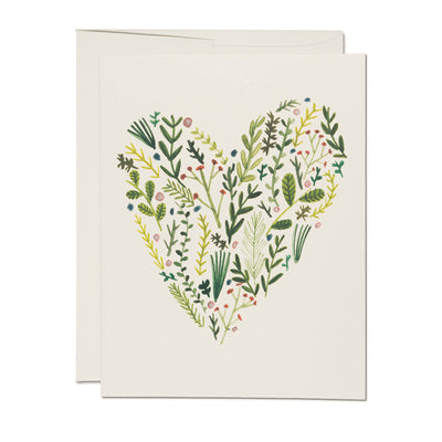 Floral Heart Card | Red Cap Cards | Friendship + Love