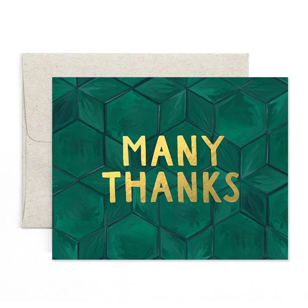Green Tile Thanks Card Set | 1canoe2 | Thank You Card Sets