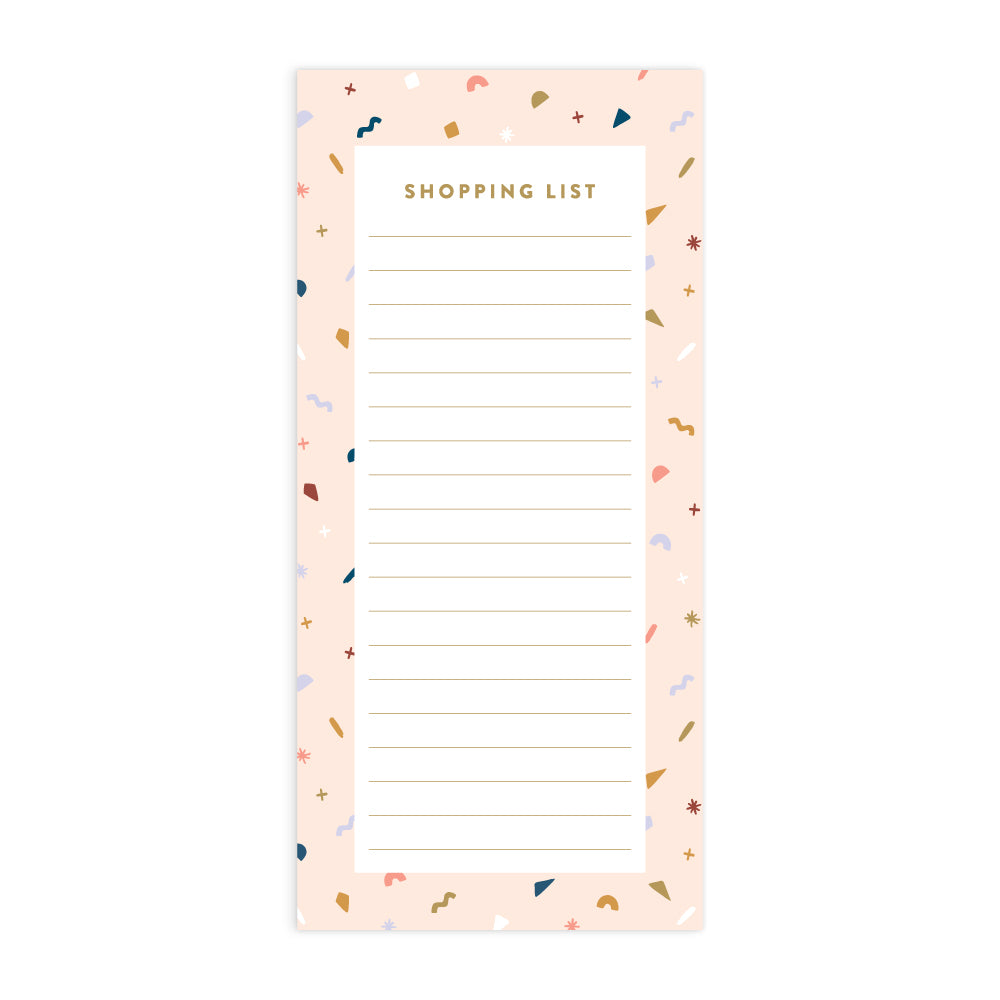 Confetti Magnet Shopping List Notepad | Fox & Fallow | Notepads