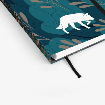 Night Wolf Wirebound Notebook with lined pages | Mossery | Lined Notebooks