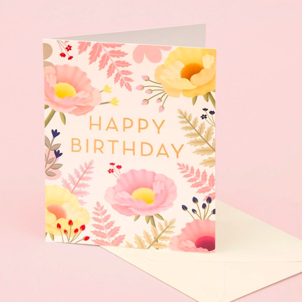 Oriental Poppy Birthday Card | Clap Clap | Birthday