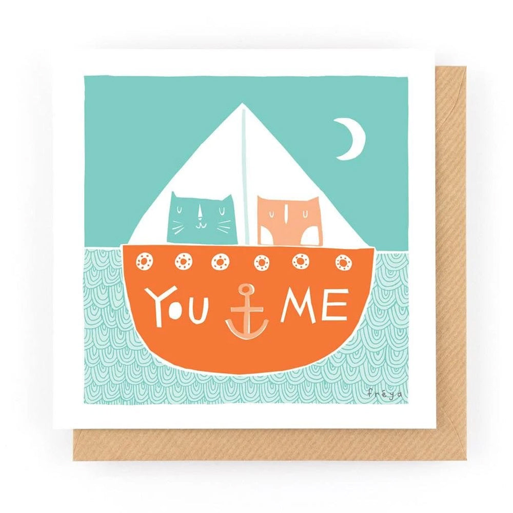 The Owl & the Pussycat Card | Freya Art & Design | Friendship + Love