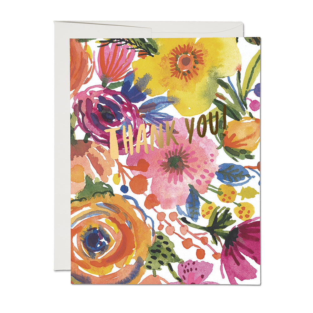 Romantic Rose Thank You Card Set | Red Cap Cards | Thank You Card Sets