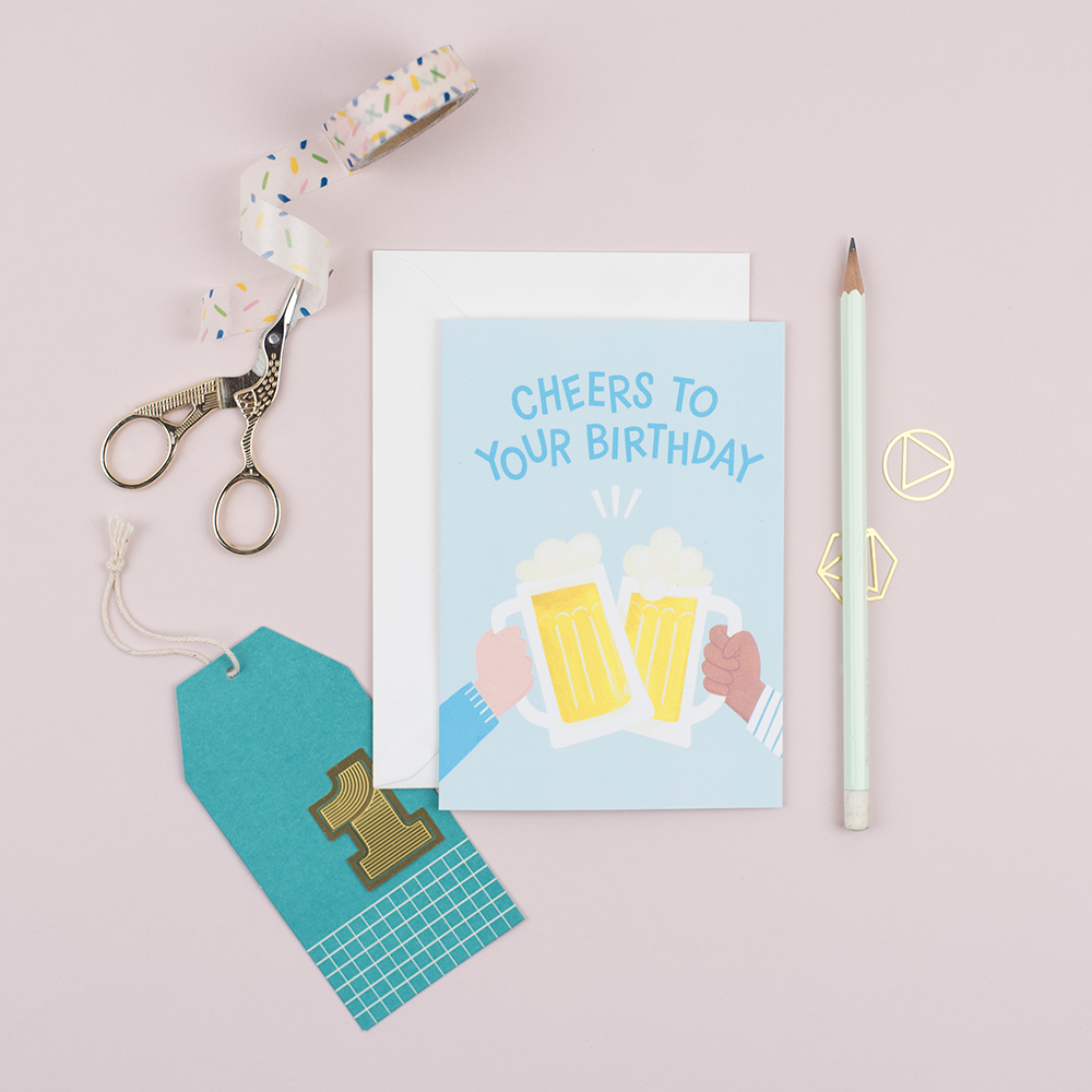 Cheers Beers Birthday Card | Ricicle Cards | Birthday