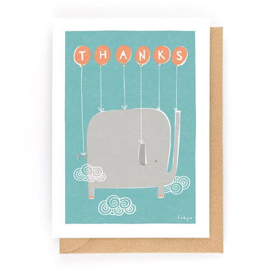 Thanks Elephant Card | Freya Art & Design | Thank You
