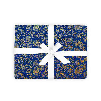 Gold-Foil Navy Amulet Gift Wrap Roll | Fox & Fallow | Gift Wrap Sheets