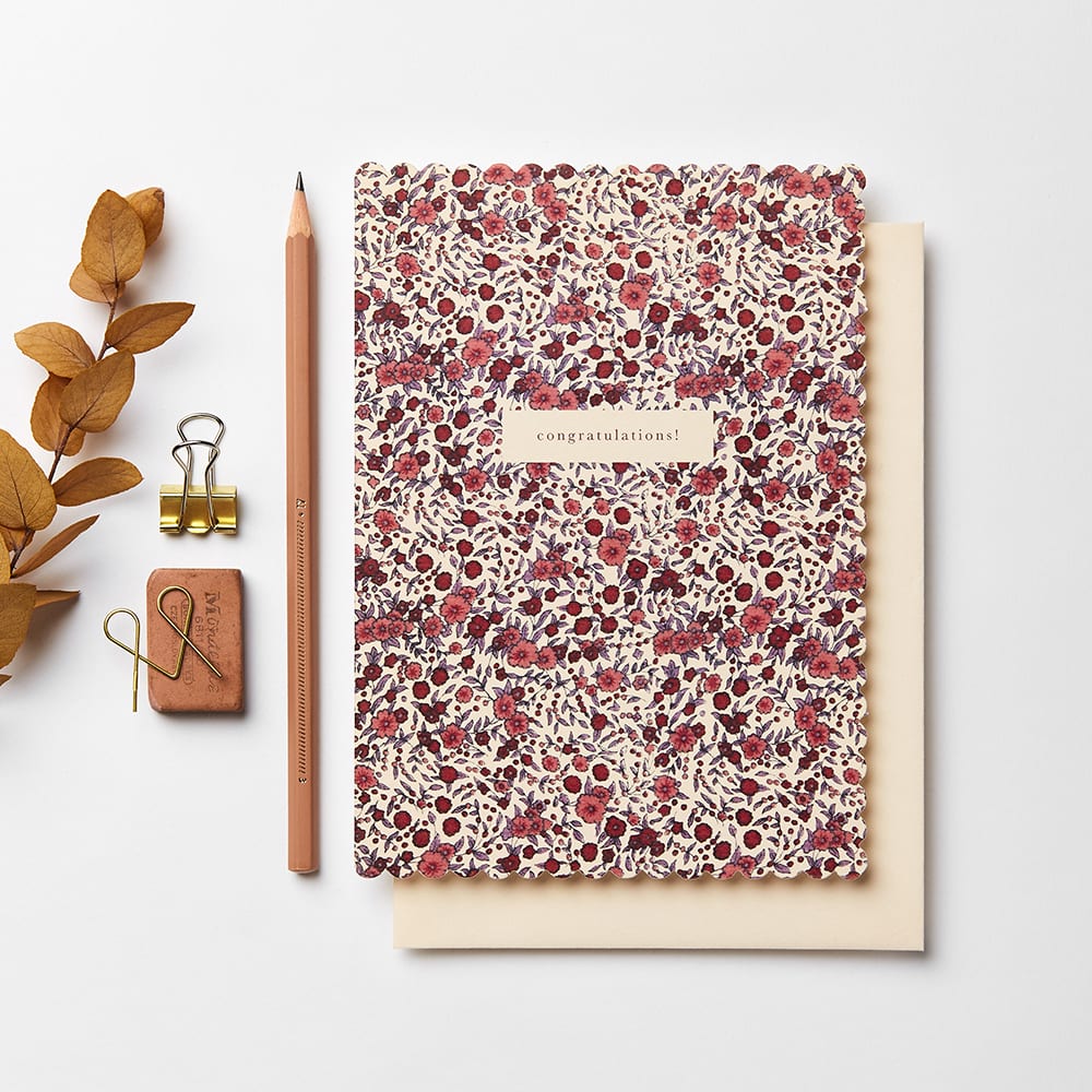 Heirloom Wild Rose Congratulations Card | Katie Leamon | Congratulations