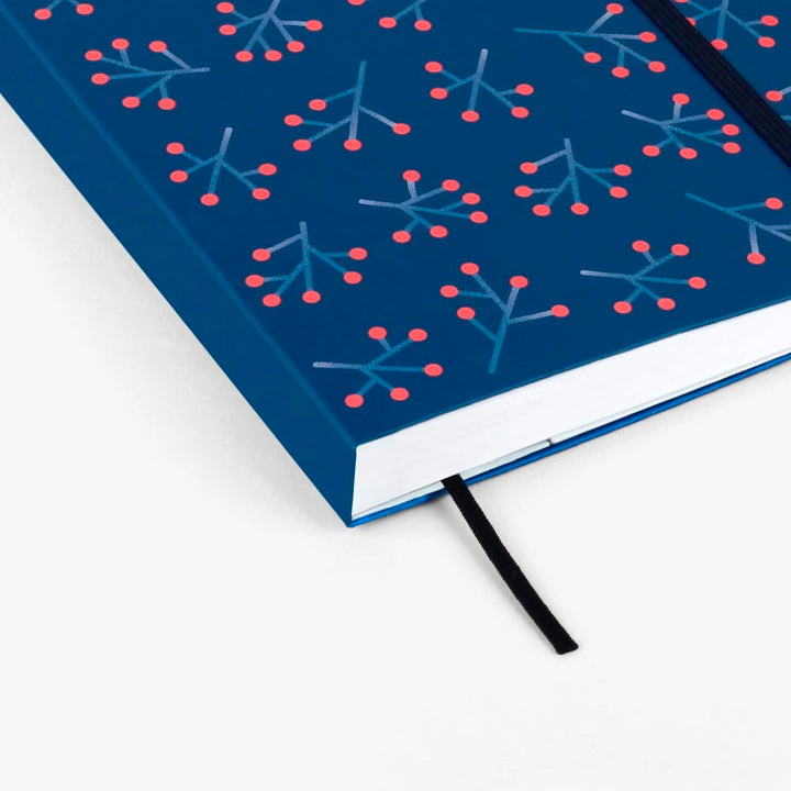 Winter Blossom Threadbound Notebook with lined pages | Mossery | Lined Notebooks