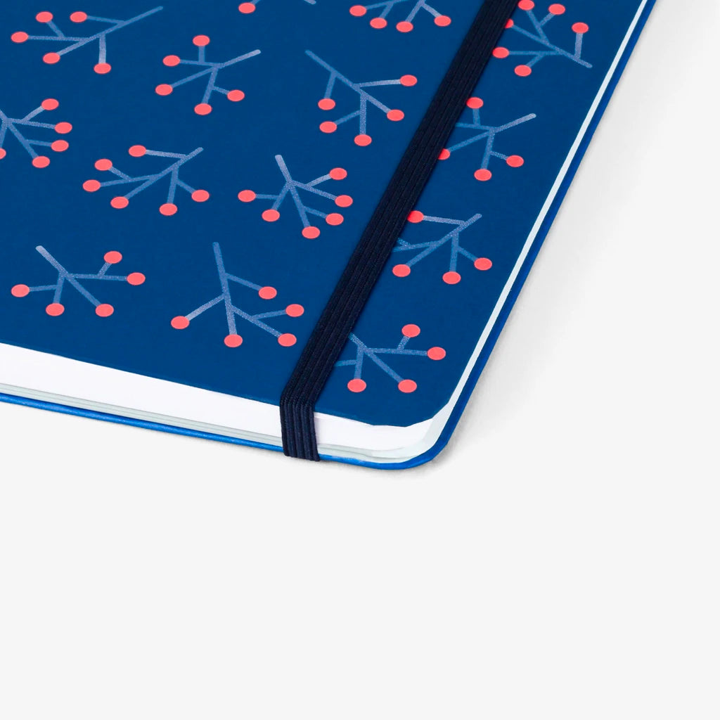 Winter Blossom Threadbound Notebook with lined pages | Mossery | Lined Notebooks