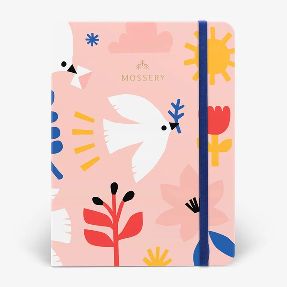 Delivery Doves Threadbound Notebook with dotted pages | Mossery | Dotted Notebooks