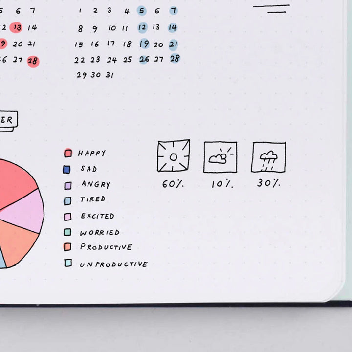 Bloom Threadbound Notebook with dotted pages