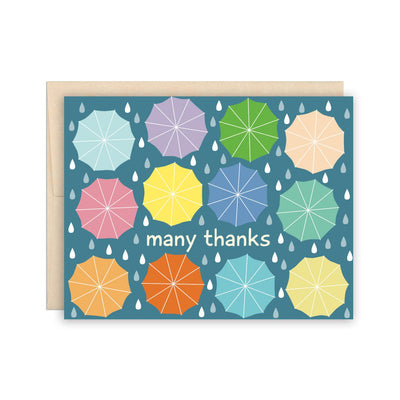 Rainy Day Umbrella Thank You Card | The Beautiful Project | Thank You