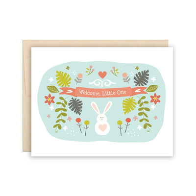 Welcome Little One Bunny Card | The Beautiful Project | Baby