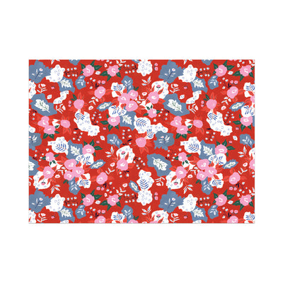 Ruby Red Flower Gift Wrap Roll | Red Cap Cards | Gift Wrap Sheets