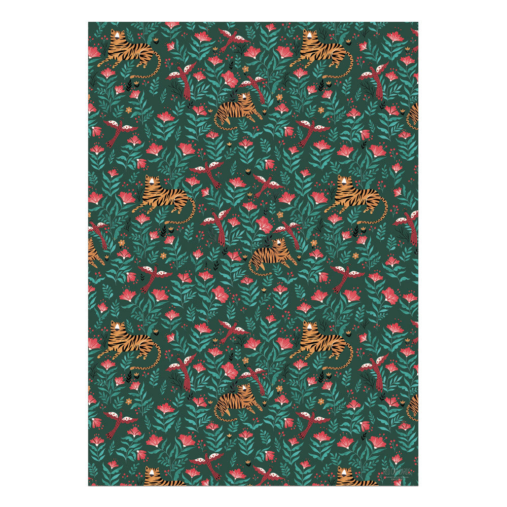 Tiger Gift Wrap Roll